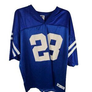 Logo Athletic Marshall Faulk Football Jersey V- Neck Colts Blue Men's Size XXL